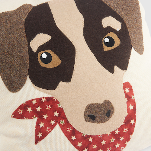 Dog Applique Cushion
