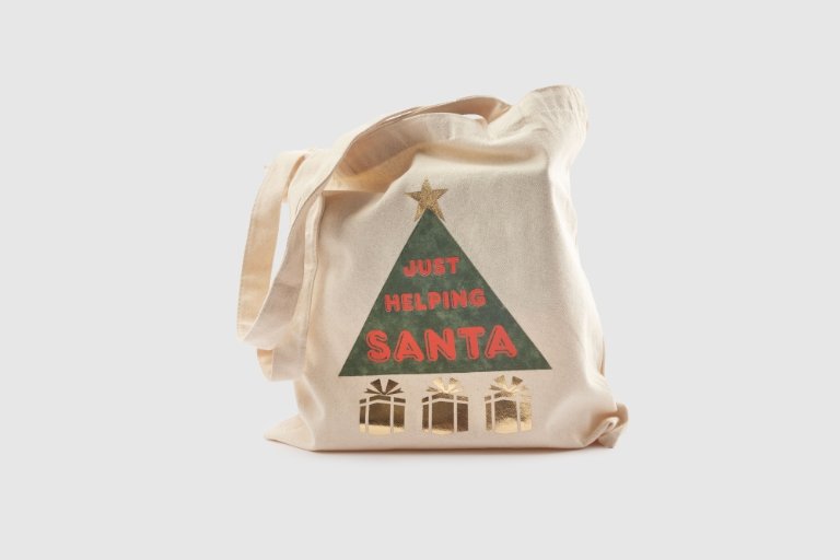 Just Helping Santa Tote Bag: Festive & Functional Holiday Accessory